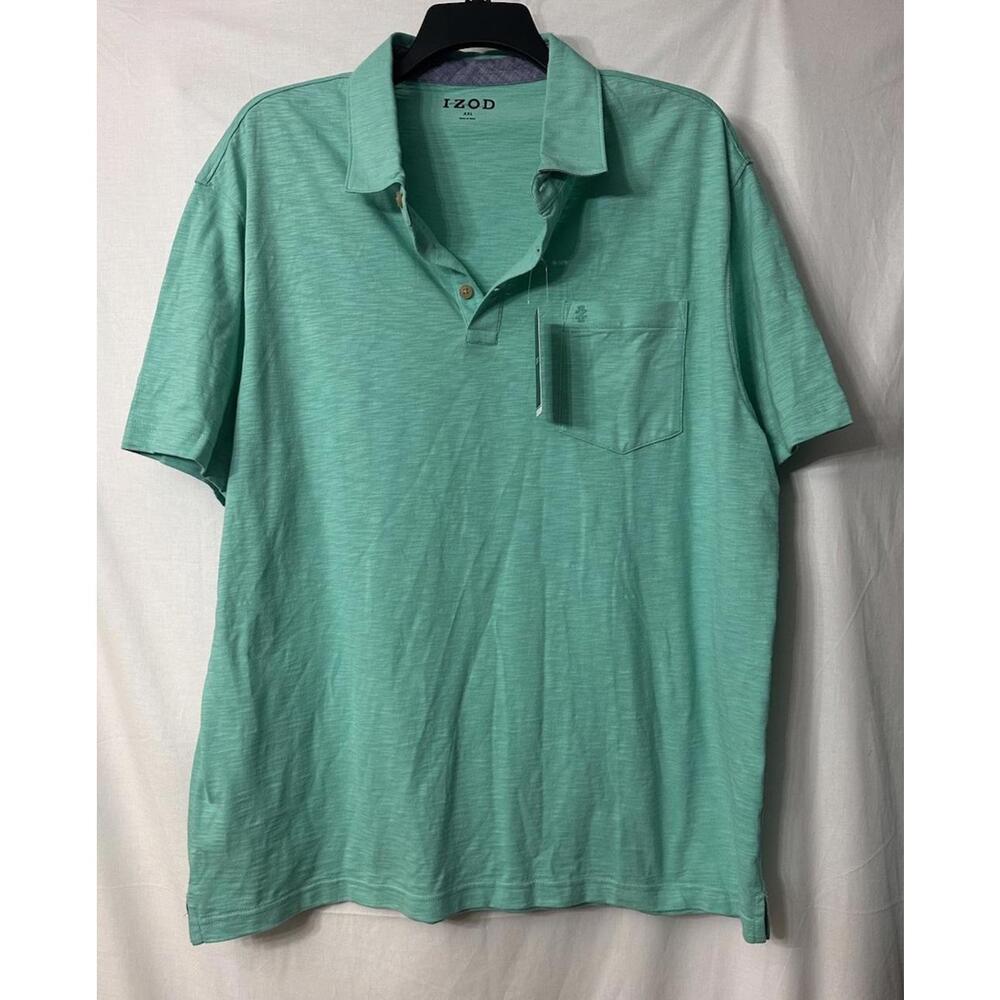 NWT IZOD‎ Mens Short Sleeve Florida Keys Mens Pullover Polo Size 2XL